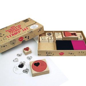 Wonderful World of Fashion Rubber Stamps + inks box gift set NEW
